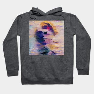 Cute puppy painting (pet, dog, pretty and hiking) Hoodie